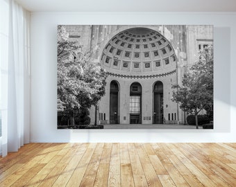 Impresión de lienzo en blanco y negro Foto de Ohio State Buckeyes - Arte de pared de lienzo Impresión del estado de Ohio - Arte de los buckeyes del estado de Ohio - Impresión de arte de lienzo grande