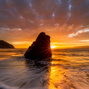 Beach Photo of California Coast - San Francisco Art - Sunset Photograph of the Pacific Ocean - Beautiful Sun Setting over California's Coast