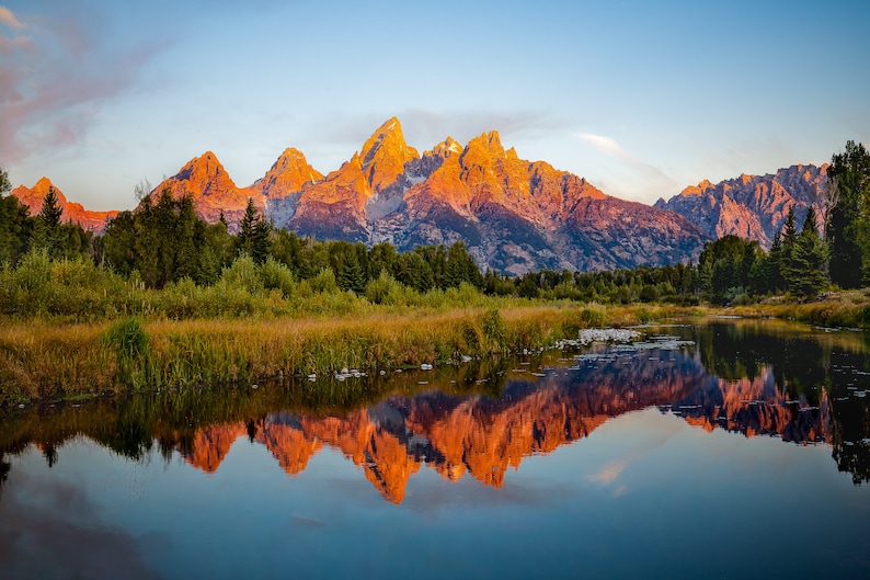 Grand Teton National Park Large Wall Art, Sunrise Mountain Photo, Wyoming Mountains Photo Print Art, National Park Print, Mountain Poster image 5