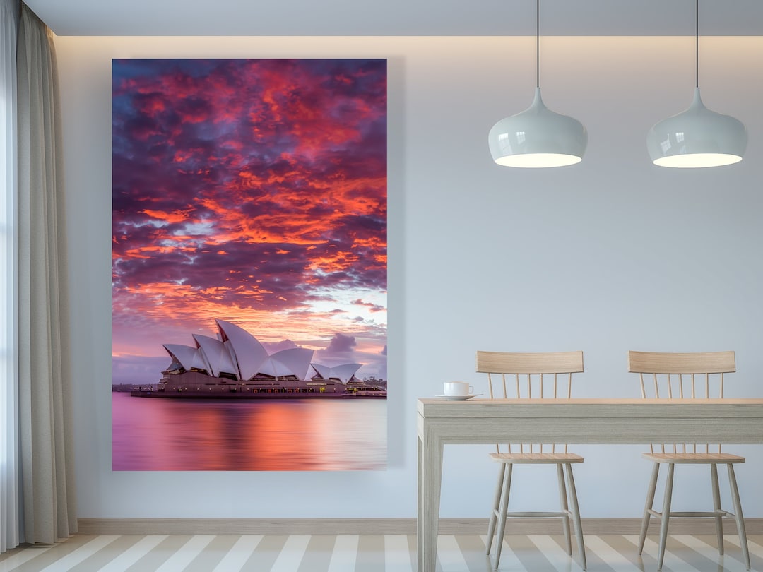 Sydney Opera House Sunset Photo: Vivid Harbor Print - Etsy