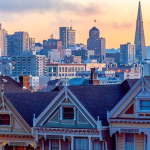 San Francisco Photo Print Art of the Painted Ladies Victorian Row Houses - Perfect San Francisco Gift of Fine Wall Art Decorative