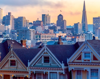 San Francisco Photo Print Art of the Painted Ladies Victorian Row Houses - Perfect San Francisco Gift of Fine Wall Art Decorative