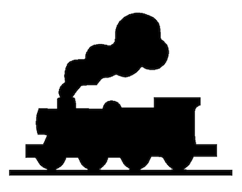 Train Locomotive vector graphic - Instant download SVG file for Cricut, digital scrapbooking, laser cutting, engraving, & more!