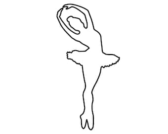 Ballerina vector graphic - Instant download SVG file for Cricut, digital scrapbooking, laser cutting, engraving, & more!