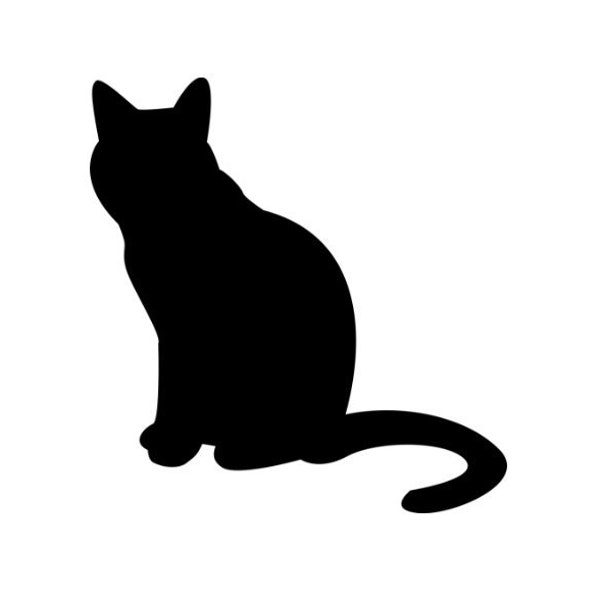 Sitting Cat SVG Vector Graphic - Digital Download - vector animal graphic