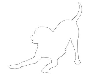 Esquema de perro juguetón SVG Vector Digital Descargar - Dibujado a mano Gráfico vectorial para Cricut y más