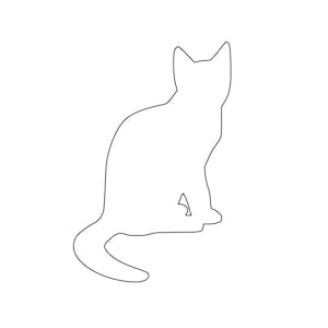 Zittend kat overzicht SVG vector digitale download-hand getekende vector afbeelding voor Cricut en meer