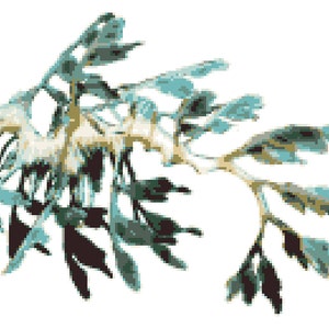 Cross Stitch Pattern - Leafy Sea Dragon - Instant Download PDF Pattern