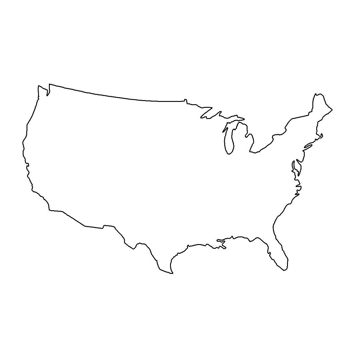 Hand Drawn USA Line Art - Instant Download SVG and PNG Files - Great ...