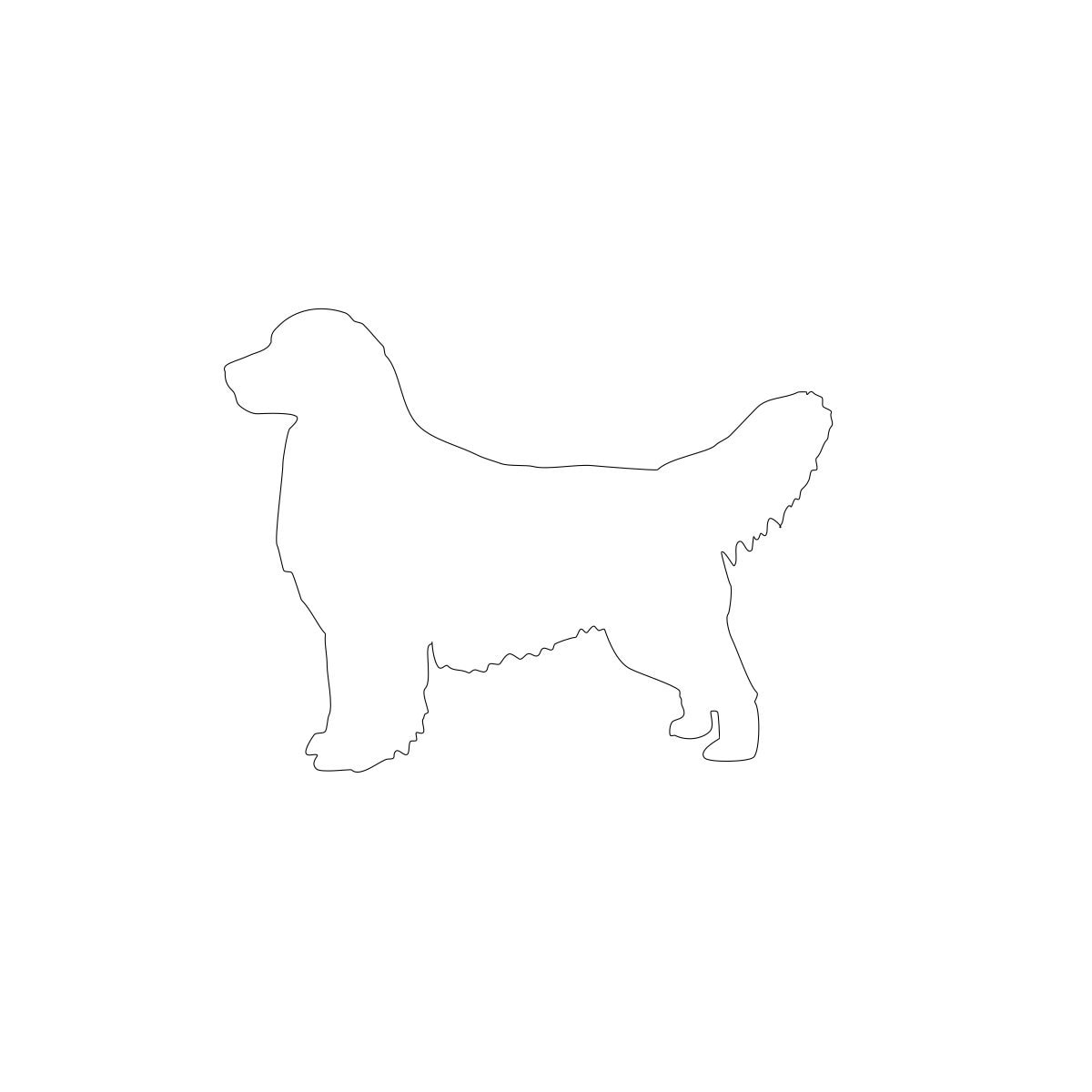 Golden Retriever Outline Vector Digital Download - Dog SVG - Hand Drawn ...