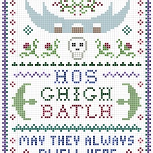 Klingon Sampler Cross Stitch Pattern - Instant Download PDF Pattern