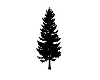 Short Pine Tree graphic - Instant download SVG and PNG files for digital scrapbooking, laser engraving, graphic design, & more!