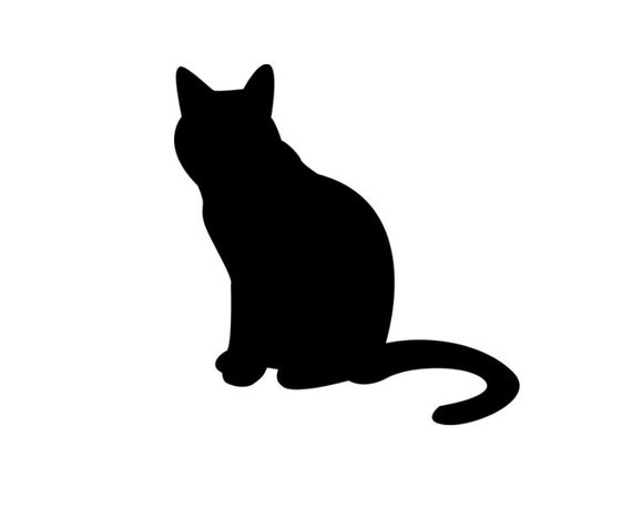 Download Sitting Cat Svg Vector Graphic Digital Download Vector Etsy PSD Mockup Templates