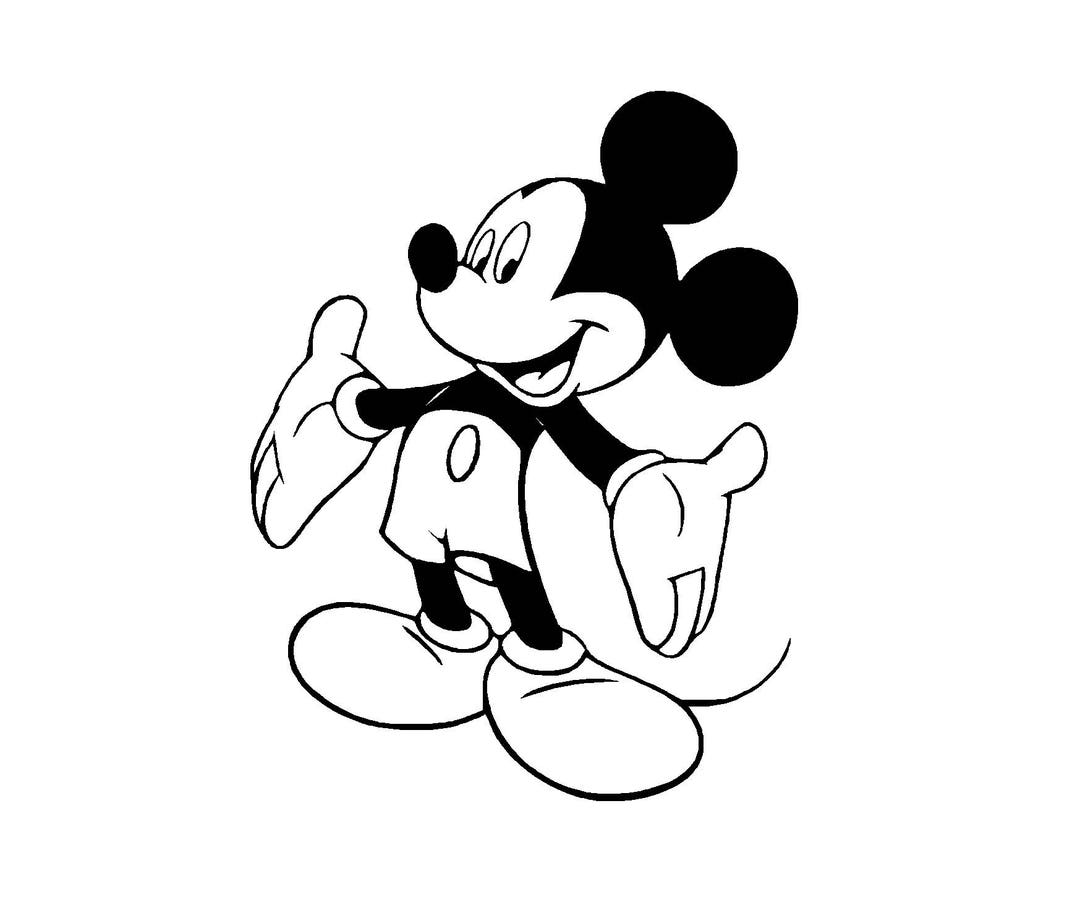 Mickey Mouse Vector Graphic SVG and PNG Digital Download Vector Graphic