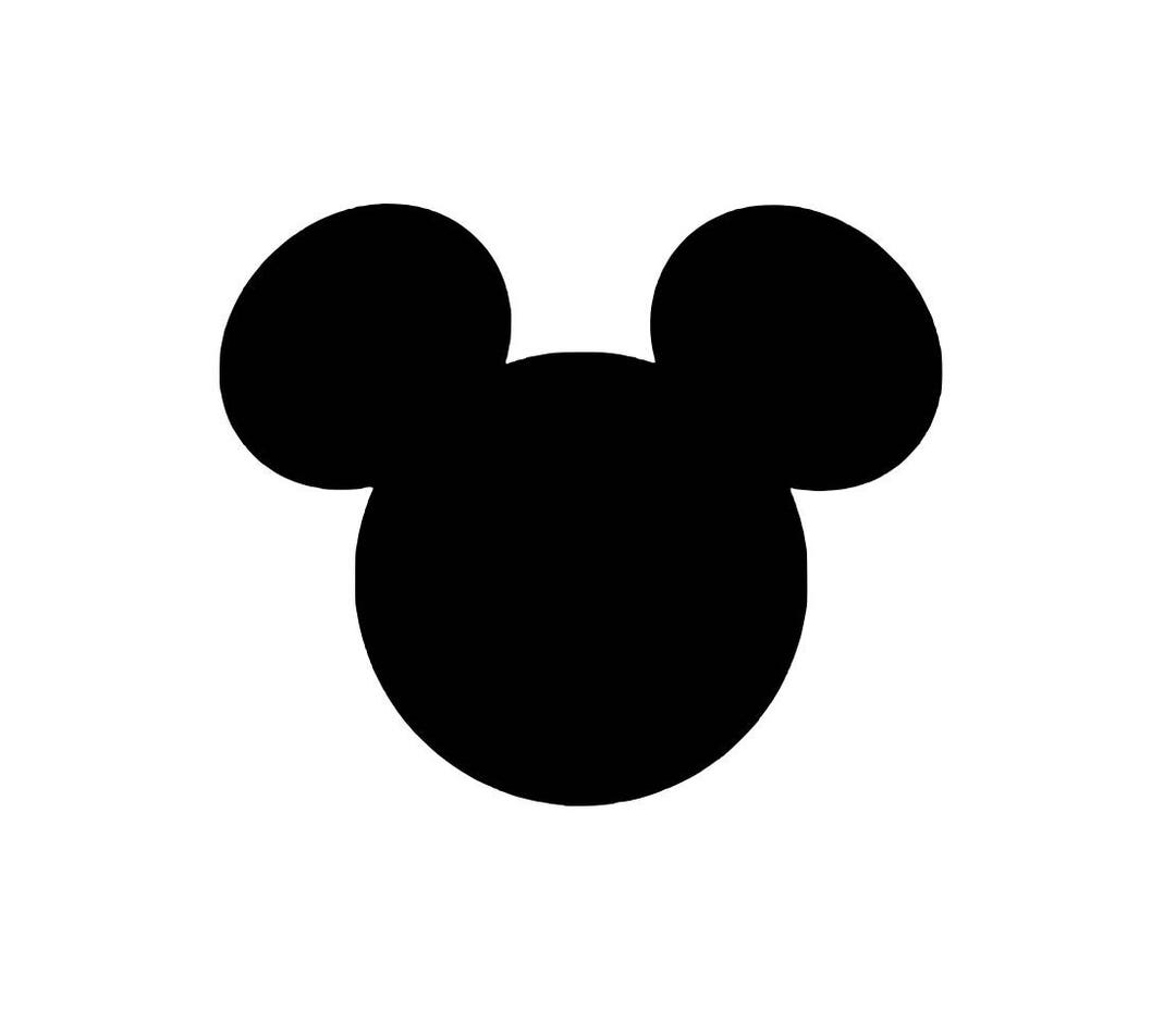 Mickey Mouse Head Silhouette Vector SVG y PNG Digital - Etsy México