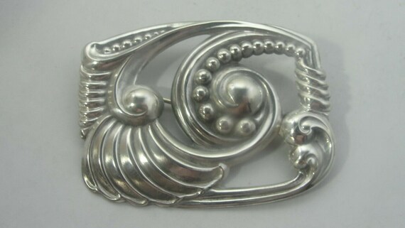 TRUART STERLING BROOCH: Vintage Estate Sterling S… - image 5