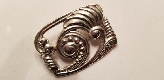 TRUART STERLING BROOCH: Vintage Estate Sterling S… - image 1