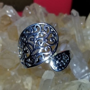 Sterling Silver Ring: Genuine 925 Sterling Silver Ornate Ring, Sterling Silver Ring, Boho Chic Silver Ring, Exquisite 1 of a Kind Handmade
