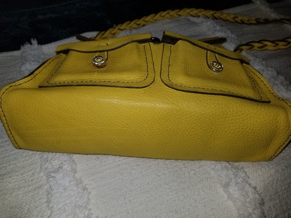 HANDMADE LEATHER HANDBAG: Yellow Leather Bag, Lea… - image 6