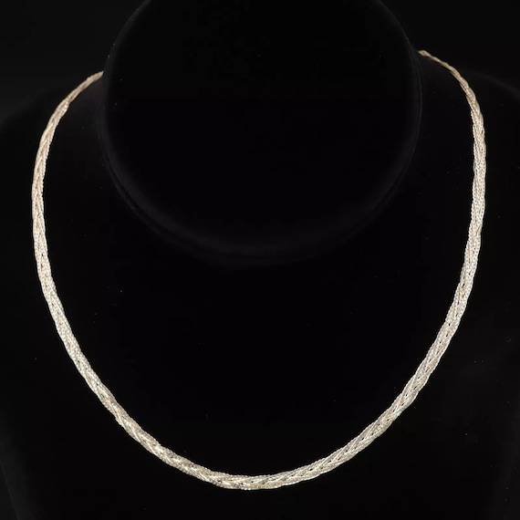 925 Sterling Silver, Braided Snake Chain, 18 Inch 