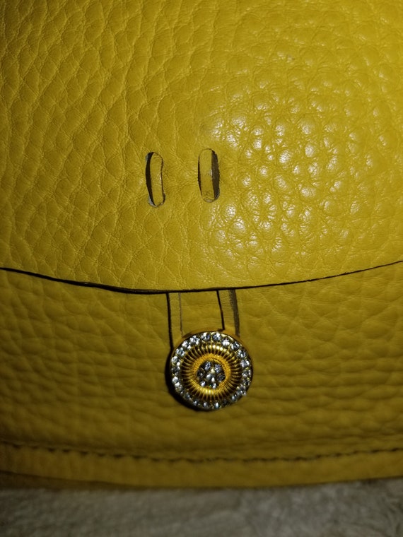 HANDMADE LEATHER HANDBAG: Yellow Leather Bag, Lea… - image 5