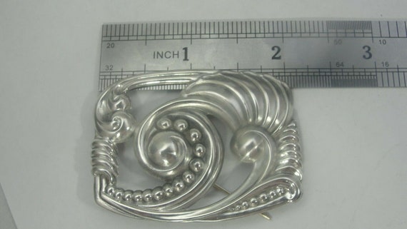 TRUART STERLING BROOCH: Vintage Estate Sterling S… - image 7