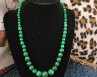 JADE Genuine Beaded Necklace, Earth Mined Natural Gemstone, Handcrafted Genuine Jade Necklace, Genuine Jade, One of a Kind Handcrafted Gems