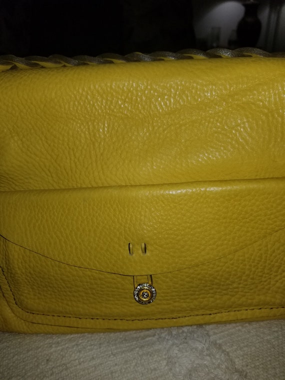 HANDMADE LEATHER HANDBAG: Yellow Leather Bag, Lea… - image 3
