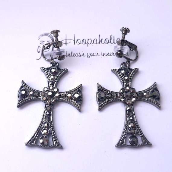 Boucles D'oreilles Clips Grossé Avec Brillants - Poids 6,4g - Occasion