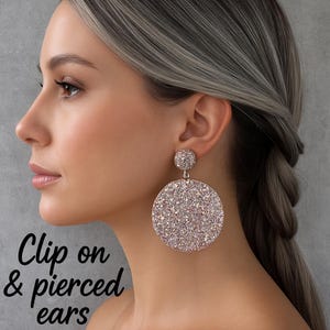 Boucles D'oreilles Clips Vintage En Plexiglass Coloré – Années 70 – Occasion