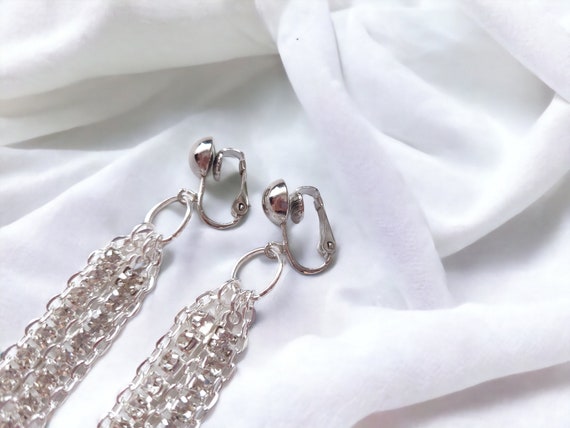 Boucles D'oreilles Pampilles Argent Vintage 1727 - État Impeccable