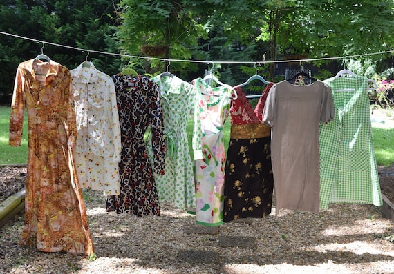 Lot of 8 Vintage Dresses