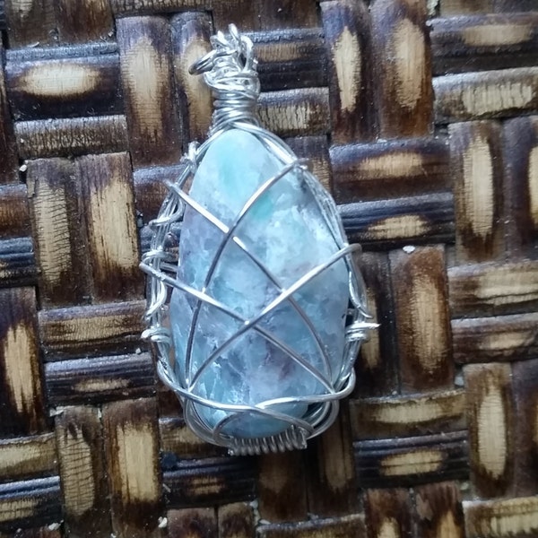 Wire Wrapped Amazonite Pendant