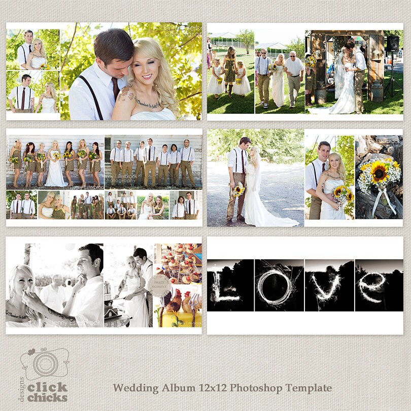 Wedding Album Book Template C127 Instant Download Etsy