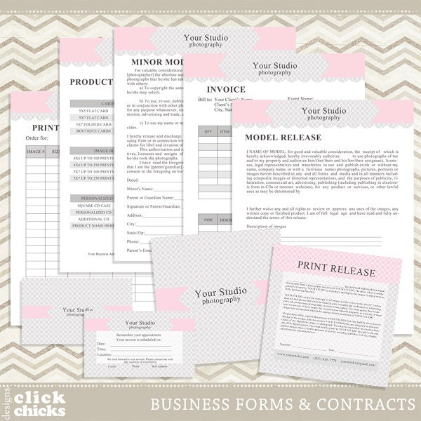Photography Business Forms Model Release Print Release | Etsy