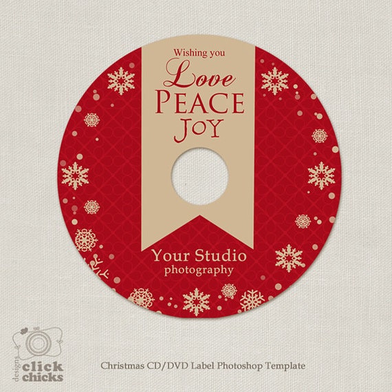 christmas cd dvd label template c125 instant download etsy christmas cd cover template