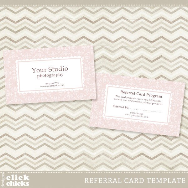 Photography Referral Card Template 5x5 Card & Rep Card Etsy