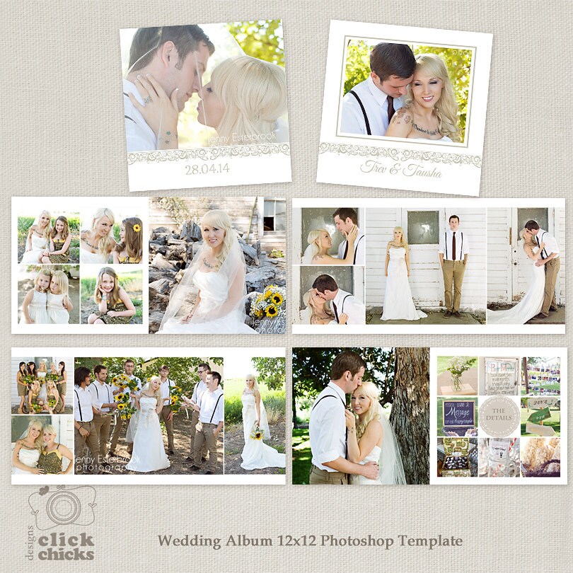 Wedding Album Book Template C127 Instant Download Etsy