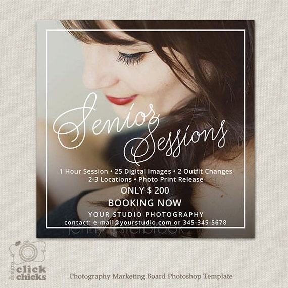 Senior Photography Marketing Template Senior Session Etsy