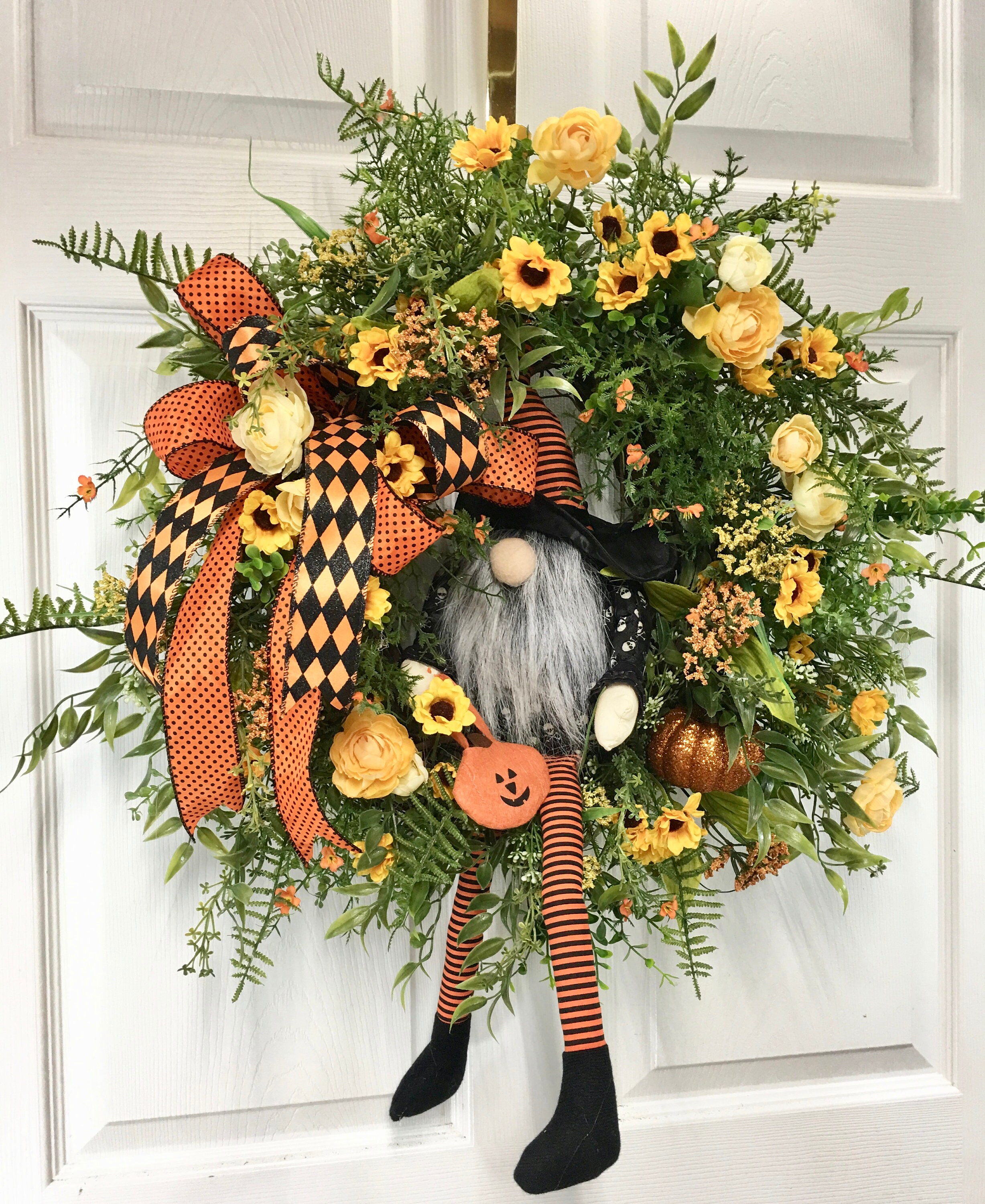 Fall Wreath Autumn wreath Sunflower birdhouse birds harvest Thanksgiving fall wreaths floral door wreath wall wreath red yellow home decor
