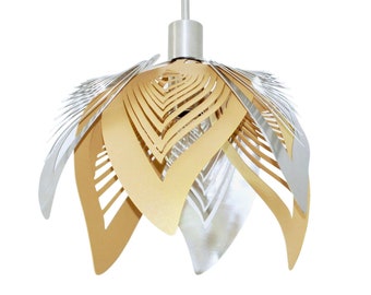 Moderne Lamp, ongebruikelijk ontwerp, plafondlamp IN HET PARK - Goud & Roestvrij staal