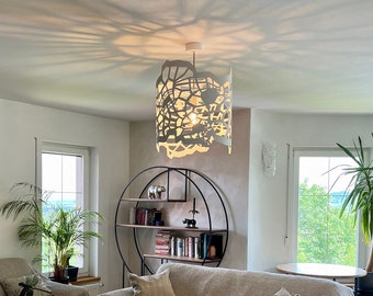 Modern Lamp, geometric design, ceiling light MYCELIUM - white