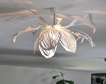 Modern Lamp, unique design, ceiling white pendant light WILD FLOWER, designer lighting, ceiling lamps,