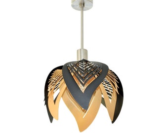 Modern Lamp, unusual design, ceiling light IN THE PARK - Black & Gold