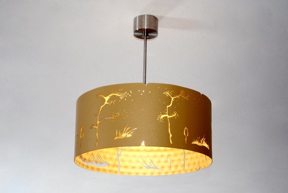 Modern Lamp Unusual Design Ceiling Light Gold Wind Etsy
