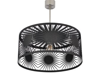 Lampe moderne, plafonnier - géométrique HELIOS cristal noir