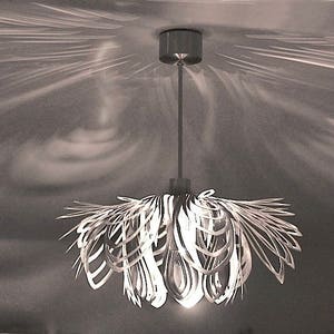 Moderne Lampe, außergewöhnliches Design, Deckenleuchte Stahl Blütenblätter Bild 5