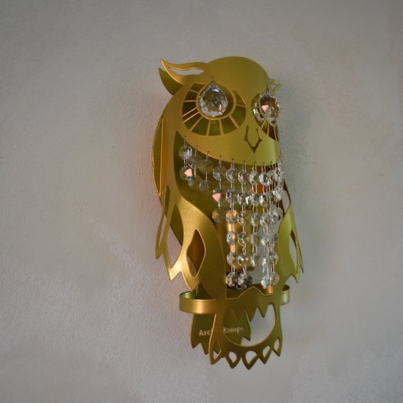 Gold owl lamp deals