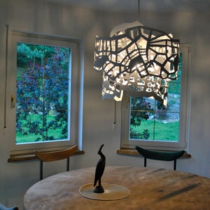 Lampe moderne, design géométrique, plafonnier CELLS blanc image 9