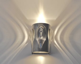 Lampada in acciaio petali walllight in acciaio inox